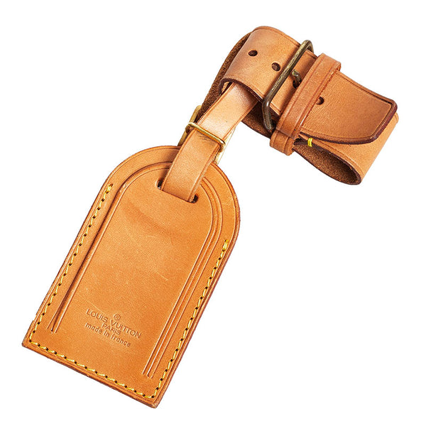 ルイ ヴィトン ポワニエ ネームタグ ベージュ ヌメ革 レディース LOUIS VUITTON 【中古】
