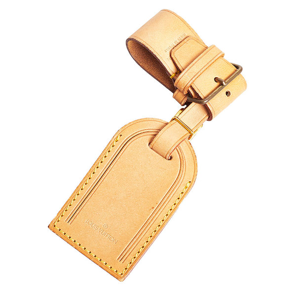 ルイ ヴィトン ポワニエ ネームタグ ベージュ ヌメ革 レディース LOUIS VUITTON 【中古】