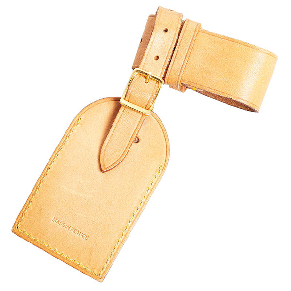 ルイ ヴィトン ポワニエ ネームタグ ベージュ ヌメ革 レディース LOUIS VUITTON 【中古】