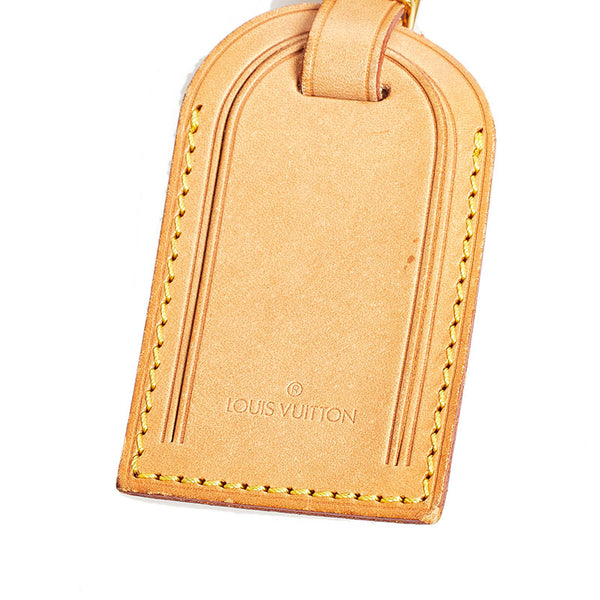 ルイ ヴィトン ポワニエ ネームタグ ベージュ ヌメ革 レディース LOUIS VUITTON 【中古】