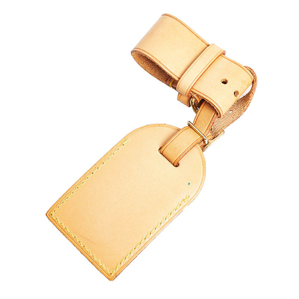 ルイ ヴィトン ポワニエ ネームタグ ベージュ ヌメ革 レディース LOUIS VUITTON 【中古】