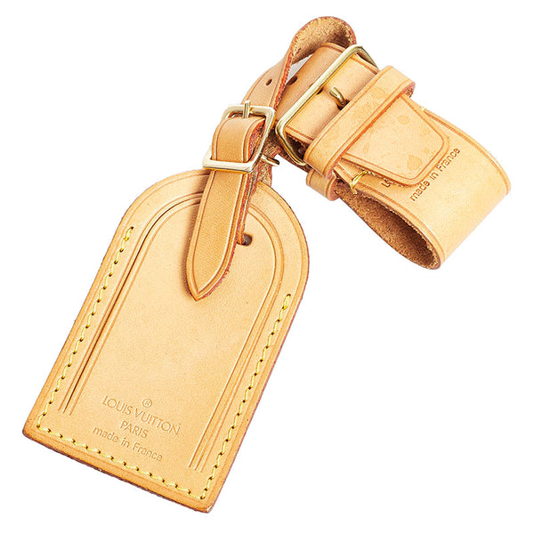 ルイ ヴィトン ポワニエ ネームタグ ベージュ ヌメ革 レディース LOUIS VUITTON 【中古】