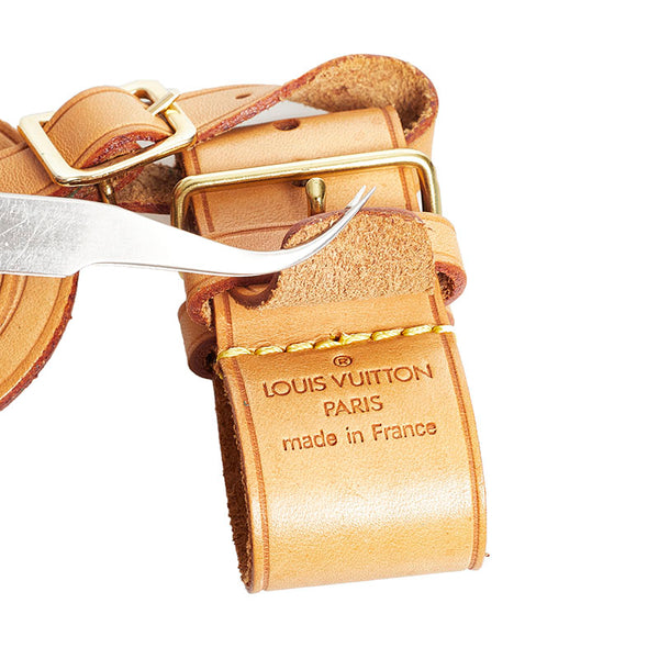ルイ ヴィトン ポワニエ ネームタグ ベージュ ヌメ革 レディース LOUIS VUITTON 【中古】