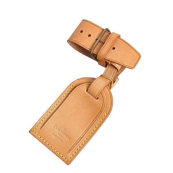 ルイ ヴィトン ポワニエ ネームタグ ベージュ ヌメ革 レディース LOUIS VUITTON 【中古】