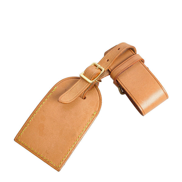 ルイ ヴィトン ポワニエ ネームタグ ベージュ ヌメ革 レディース LOUIS VUITTON 【中古】