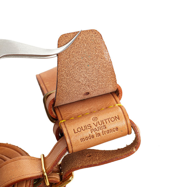 ルイ ヴィトン ポワニエ ネームタグ ベージュ ヌメ革 レディース LOUIS VUITTON 【中古】
