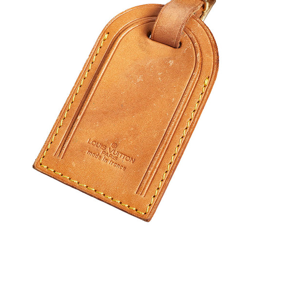 ルイ ヴィトン ポワニエ ネームタグ 2点セット ベージュ ヌメ革 レディース LOUIS VUITTON 【中古】