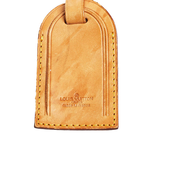 ルイ ヴィトン ポワニエ ネームタグ 2点セット ベージュ ヌメ革 レディース LOUIS VUITTON 【中古】