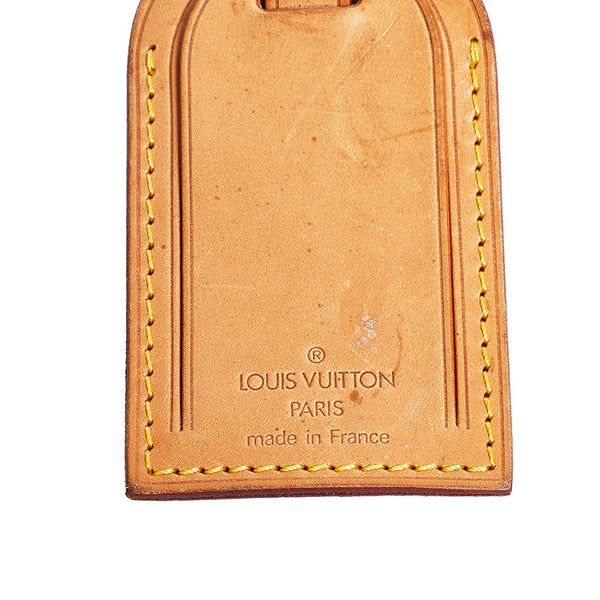 ルイ ヴィトン ポワニエ ネームタグ 2点セット ベージュ ヌメ革 レディース LOUIS VUITTON 【中古】