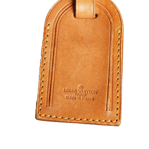 ルイ ヴィトン ポワニエ ネームタグ 2点セット ベージュ ヌメ革 レディース LOUIS VUITTON 【中古】