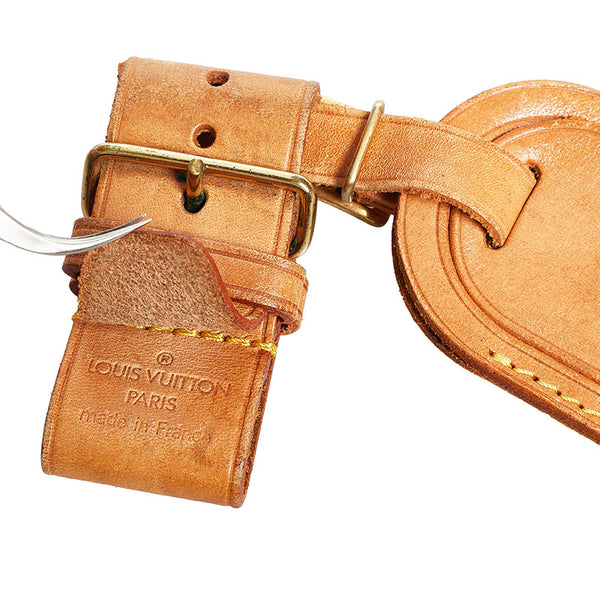 ルイ ヴィトン ポワニエ ネームタグ 2点セット ベージュ ヌメ革 レディース LOUIS VUITTON 【中古】