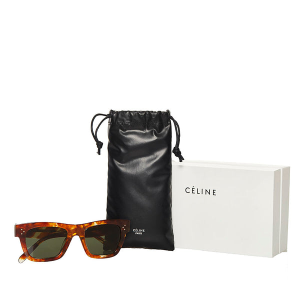 セリーヌ ウェリントン型 サングラス CL400091 ブラウン プラスチック レディース CELINE 【中古】