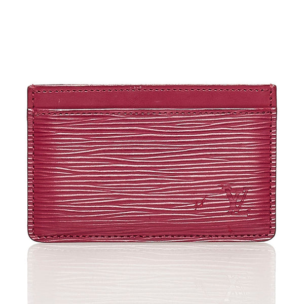 ルイ ヴィトン エピ ポルトカルト サーンプル カードケース パスケース M60327 フューシャ レッド レザー レディース LOUIS VUITTON 【中古】