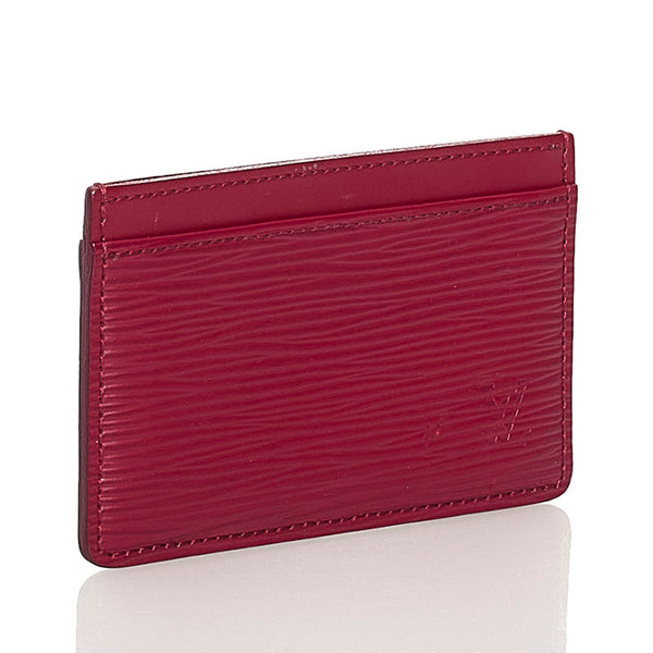 ルイ ヴィトン エピ ポルトカルト サーンプル カードケース パスケース M60327 フューシャ レッド レザー レディース LOUIS VUITTON 【中古】