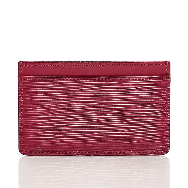 ルイ ヴィトン エピ ポルトカルト サーンプル カードケース パスケース M60327 フューシャ レッド レザー レディース LOUIS VUITTON 【中古】