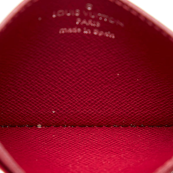 ルイ ヴィトン エピ ポルトカルト サーンプル カードケース パスケース M60327 フューシャ レッド レザー レディース LOUIS VUITTON 【中古】