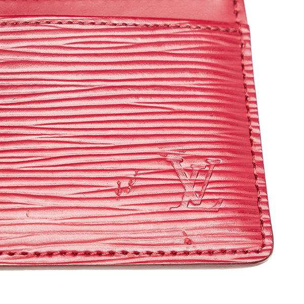 ルイ ヴィトン エピ ポルトカルト サーンプル カードケース パスケース M60327 フューシャ レッド レザー レディース LOUIS VUITTON 【中古】