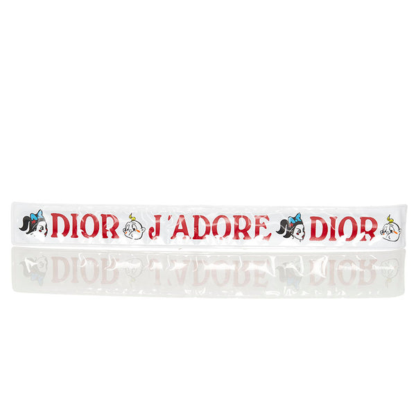 ディオール J'ADIOR ジャドール ロゴ リストバンド バングル ホワイト  ビニール レディース Dior 【中古】