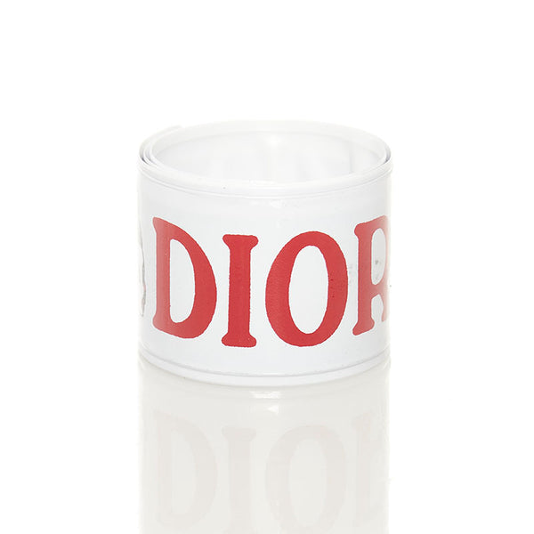 ディオール J'ADIOR ジャドール ロゴ リストバンド バングル ホワイト  ビニール レディース Dior 【中古】