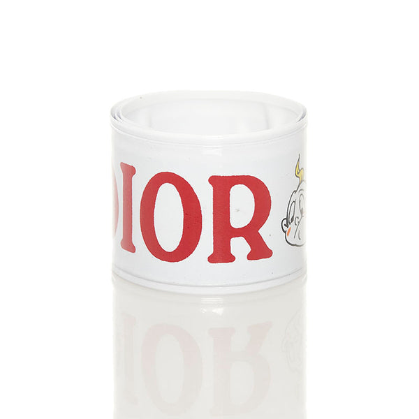 ディオール J'ADIOR ジャドール ロゴ リストバンド バングル ホワイト  ビニール レディース Dior 【中古】