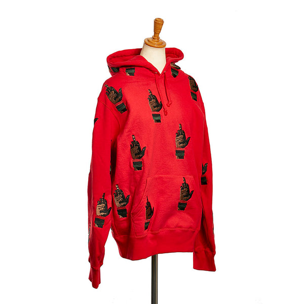 シュプリーム dead prez RBG Embroidered Hooded SweatShirt パーカー フーディー スウェット レッド コットン メンズ Supreme 【中古】