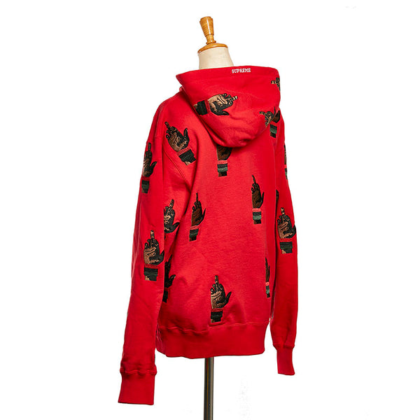 シュプリーム dead prez RBG Embroidered Hooded SweatShirt パーカー フーディー スウェット レッド コットン メンズ Supreme 【中古】