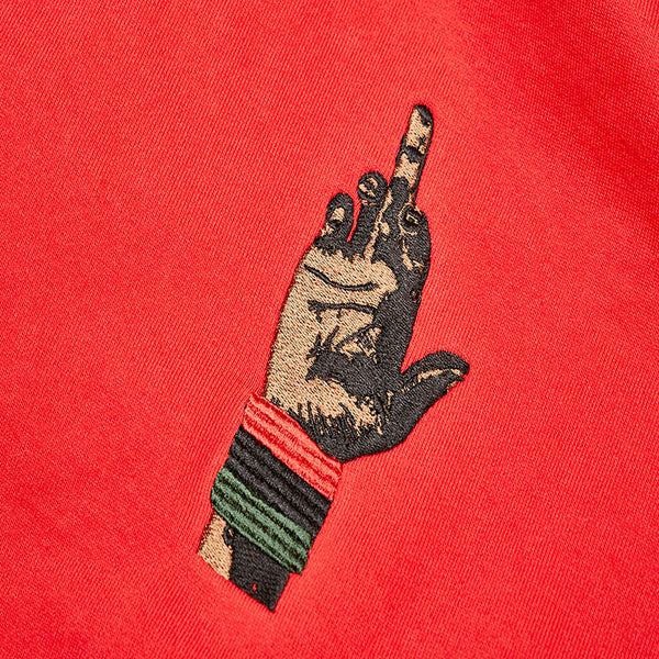シュプリーム dead prez RBG Embroidered Hooded SweatShirt パーカー フーディー スウェット レッド コットン メンズ Supreme 【中古】