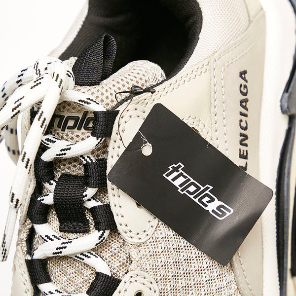 バレンシアガ トリプルS スニーカー グレー レザー ナイロン メンズ BALENCIAGA 【中古】