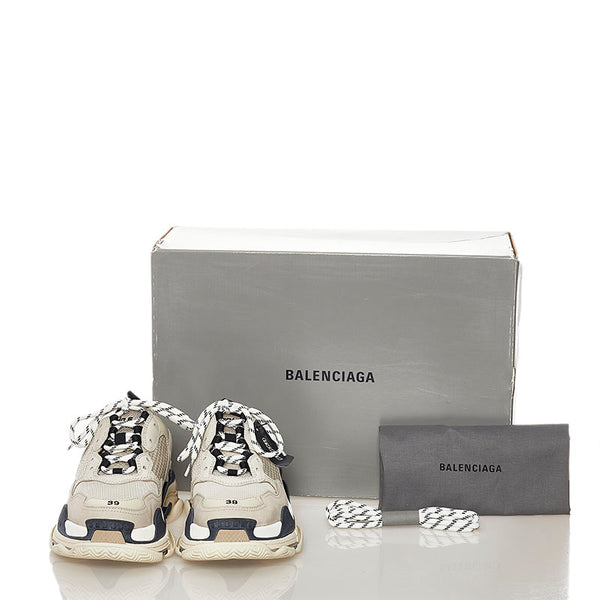 バレンシアガ トリプルS スニーカー グレー レザー ナイロン メンズ BALENCIAGA 【中古】