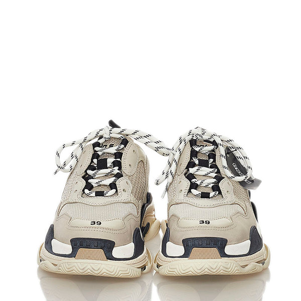 バレンシアガ トリプルS スニーカー グレー レザー ナイロン メンズ BALENCIAGA 【中古】