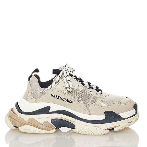バレンシアガ トリプルS スニーカー グレー レザー ナイロン メンズ BALENCIAGA 【中古】