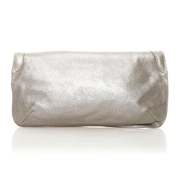 ジミーチュウ クラッチバッグ シルバー レザー レディース JIMMY CHOO 【中古】