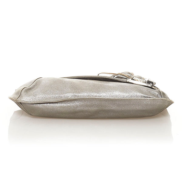 ジミーチュウ クラッチバッグ シルバー レザー レディース JIMMY CHOO 【中古】