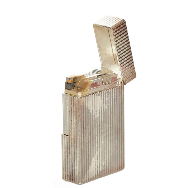 デュポン ライン１ 着火確認済 ライター シルバー メタル メンズ Dupont 【中古】