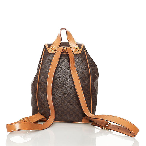 セリーヌ マカダム リュック・デイパック ブラウン PVC レザー レディース CELINE 【中古】