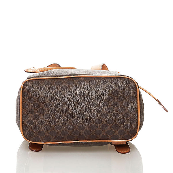 セリーヌ マカダム リュック・デイパック ブラウン PVC レザー レディース CELINE 【中古】