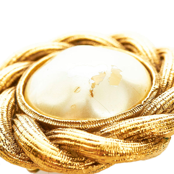 シャネル イヤリング ゴールド メッキ フェイクパール レディース CHANEL 【中古】