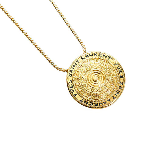 サンローラン ネックレス ゴールド メッキ レディース SAINT LAURENT 【中古】