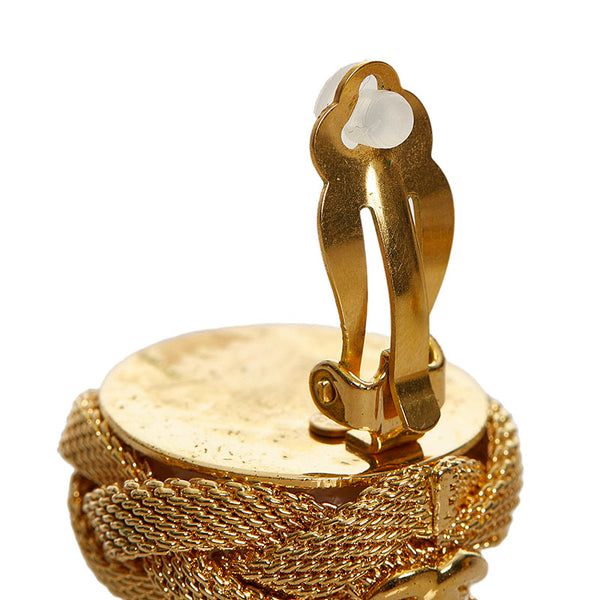 シャネル ココマーク イヤリング ゴールド ホワイト メッキ フェイクパール レディース CHANEL 【中古】