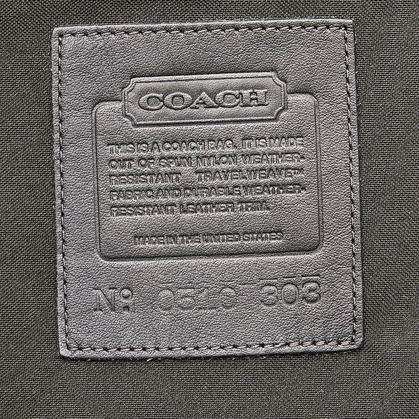 コーチ ボストンバッグ ショルダーバッグ 2WAY ダークグリーン レザー キャンバス メンズ COACH 【中古】