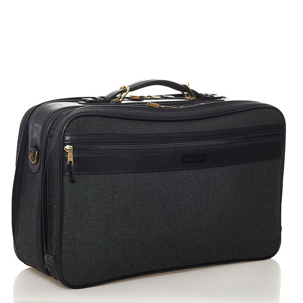 コーチ ボストンバッグ ショルダーバッグ 2WAY ダークグリーン レザー キャンバス メンズ COACH 【中古】