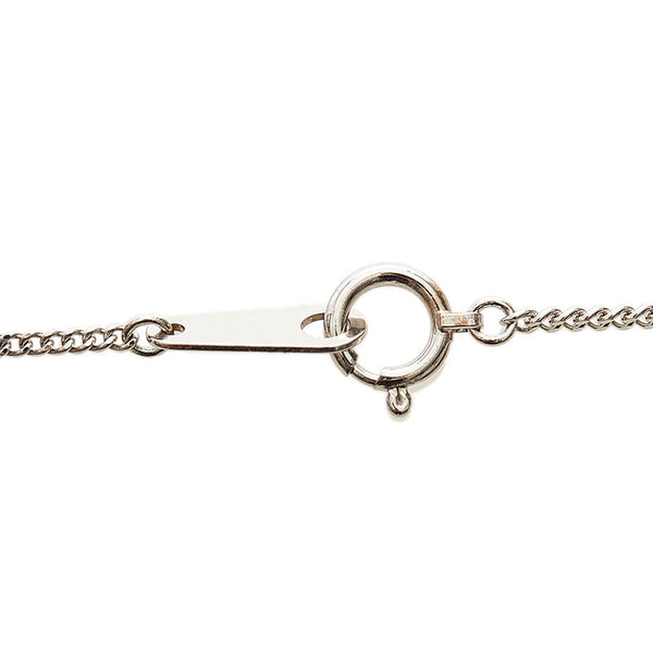 Pt850 プラチナ サファイア1.41ct ダイヤ0.22ct ネックレス レディース 【中古】