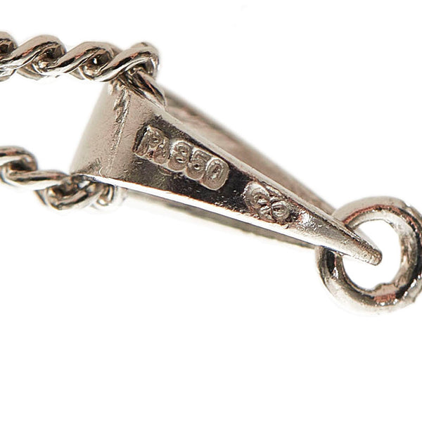 Pt850 プラチナ サファイア1.41ct ダイヤ0.22ct ネックレス レディース 【中古】