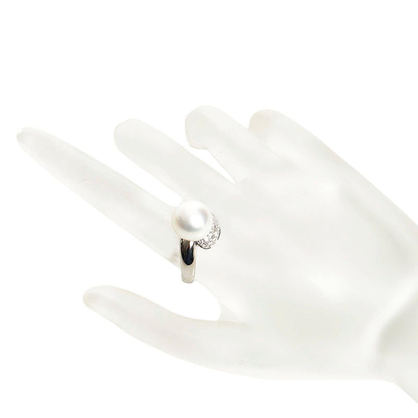 Pt900 プラチナ パール11.5mm ダイヤ0.29ct リング 指輪 レディース 14号 【中古】