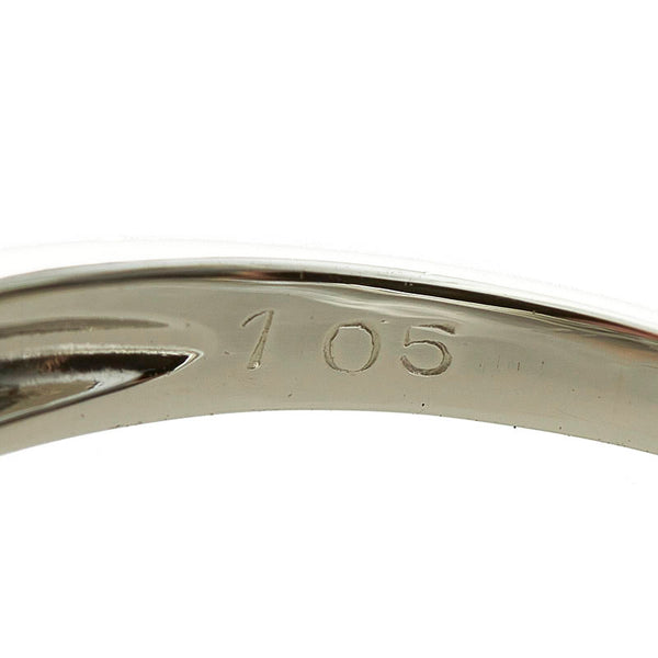 Pt900 プラチナ エメラルド1.05ct ダイヤ0.06ct リング 指輪 レディース 14.5号 【中古】