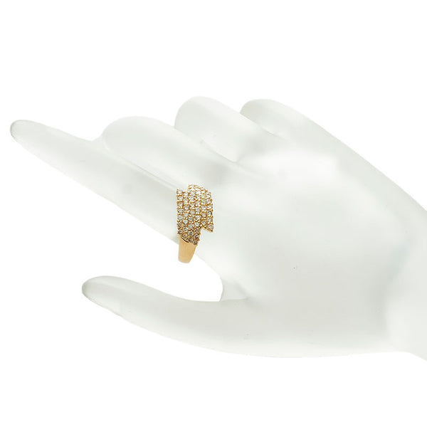 K18YG イエローゴールド ダイヤ1.00ct リング 指輪 レディース 18号 【中古】
