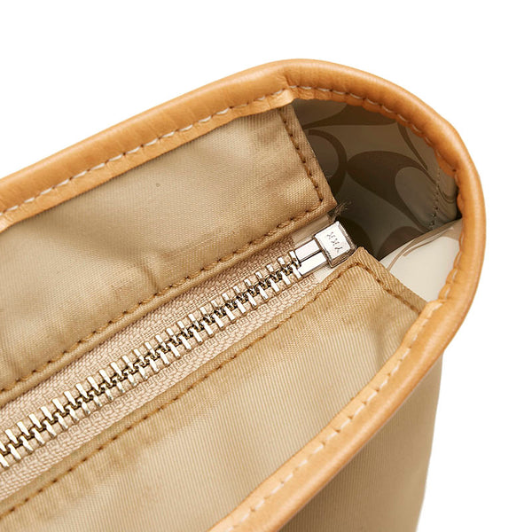 コーチ ハンドバッグ トートバッグ M3K-6261 ベージュ ナイロン キャンバス レディース COACH 【中古】