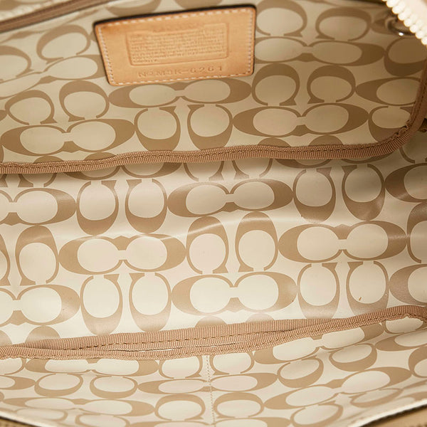 コーチ ハンドバッグ トートバッグ M3K-6261 ベージュ ナイロン キャンバス レディース COACH 【中古】