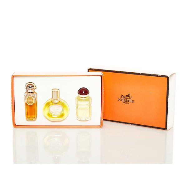 エルメス ミニチュア3点セット 香水 クリア ガラス レディース HERMES 【中古】