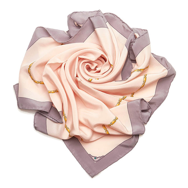 カルティエ スカーフ ピンク  シルク レディース CARTIER 【中古】